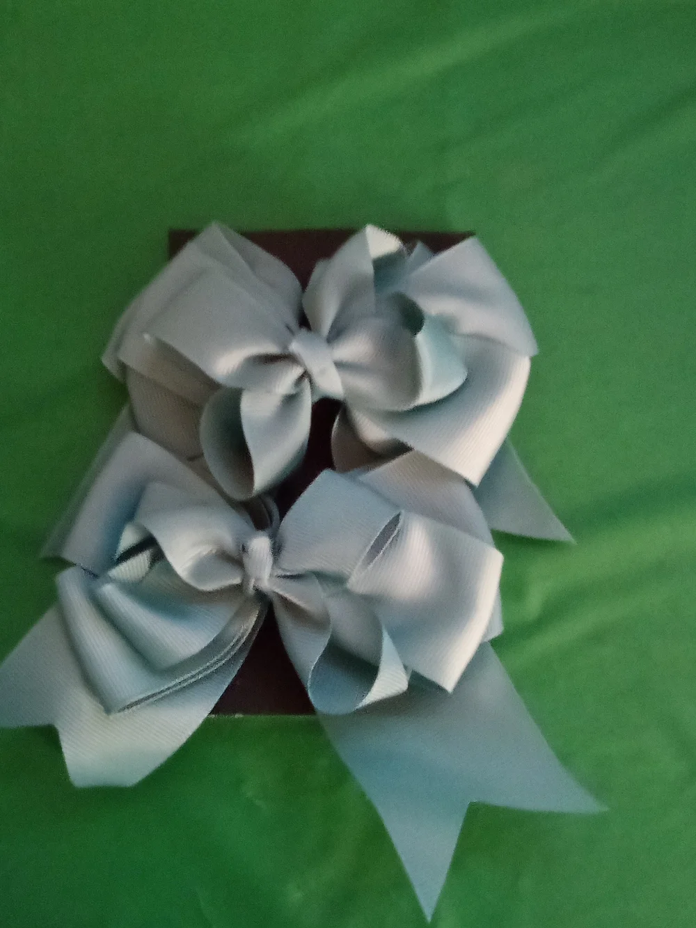 Light Blue Grosgrain Bow Hair Clips for Kids ( Home )